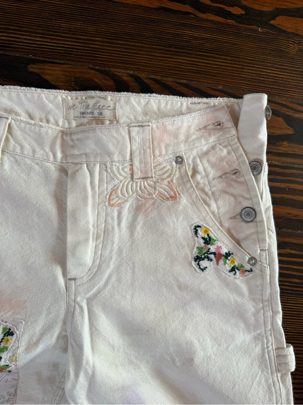 Free People Garden Embroidered Jeans